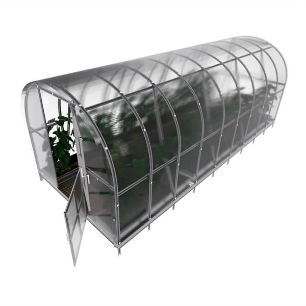 KLASIKA GREENHOUSES - Serre polycarbonate KLASIKA ARCH PREMIUM 18m² 3x6m - kit 8 accessoires inclus - large