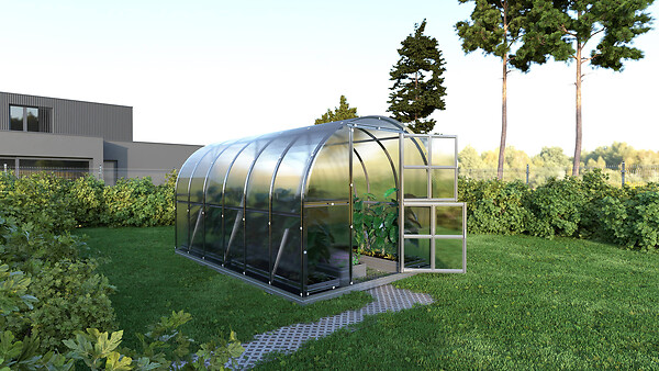 KLASIKA GREENHOUSES - Serre polycarbonate KLASIKA ARCH EXTRA 12m² 3x4m - kit 7 accessoires inclus - large