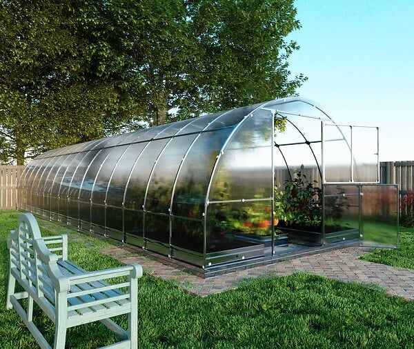 KLASIKA GREENHOUSES - Serre polycarbonate KLASIKA TUBE EXTRA 12m² 3x4m - kit 7 accessoires inclus - large