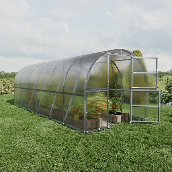KLASIKA GREENHOUSES - Serre polycarbonate KLASIKA BALTIC LT EXTRA 18m² 3x6m - kit 7 accessoires inclus - large