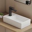 EMKE - EMKE Vasque à poser céramique 41×22×10cm, Lavabo salle de bain rectangulaire, Lavabo en céramique blanc brillant - vignette