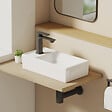 EMKE - EMKE Vasque à poser céramique 41×22×10cm, Lavabo salle de bain rectangulaire, Lavabo en céramique blanc brillant - vignette