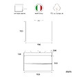 KIAMAMI VALENTINA - Meuble De Salle De Bains 90Cm Chêne Naturel Avec Lavabo Blanc Et Miroir | Valentina - vignette