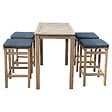 HAPPY GARDEN - Mange debout ARUBA en acacia massif 4 places - coussins gris - vignette