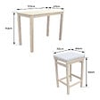 HAPPY GARDEN - Mange debout ARUBA en acacia massif 4 places - coussins gris - vignette