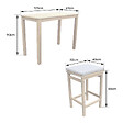 HAPPY GARDEN - Mange debout ARUBA en acacia massif 4 places - coussins sable - vignette