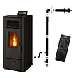 EMAFLAM - Poêle à granulés Étanche EMMA 10 kW + kit conduit ventouse - - vignette