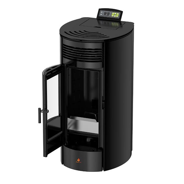 EMAFLAM - Poêle à granulés Étanche FLORA 14 kW + kit conduit ventouse - - large