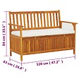 VIDAXL - vidaXL Banc de rangement de jardin Bois d'acacia solide 120x63x84 cm - vignette