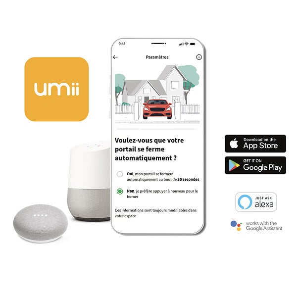 EXTEL - Motorisation connectée avec batterie de secours pour portail coulissant : max 8m/500kg - XC500 - Extel Umii - large