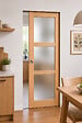 GD MENUISERIES - Porte Coulissante bois Ayous Vitrée H204 x L83 cm, Galandage - vignette