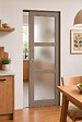GD MENUISERIES - Porte Coulissante Gris Taupe RAL 7006 Vitrée H204 x L73 cm, Galandage - vignette