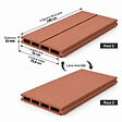 MCCOVER - kit extension complet pour clôture composite 1,50 ML x 1,80 H Brun rouge, H.180 cm, L.150 cm - vignette