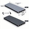 MCCOVER - Lame réversible de cloture en composite alvéolaire coextrudée Gris anthracite/ Gris clair, l.15.6 cm, L.148 cm - vignette