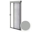 AVOSDIM - Moustiquaire pour porte - L.120 x H.240 cm - Alu. gris - Store plissé anti insectes - vignette