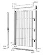 AVOSDIM - Moustiquaire pour porte - L.120 x H.240 cm - Alu. noir - Store plissé anti insectes - vignette