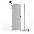 AVOSDIM - Moustiquaire pour porte - L.120 x H.240 cm - Alu. noir - Store plissé anti insectes - vignette