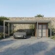 DIRECT-ABRIS - Carport Aluminium 760 x 645 cm NEWARK - 43 m2 - Hauteur : 255 - 2 Voitures - Abri Voiture Autoportant - Stockage - Extension - Gris Anthracite - vignette
