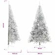 VIDAXL - vidaXL Demi sapin de Noël artificiel avec support argenté 240 cm PET - vignette
