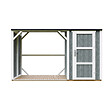 TIMBELA - Abri à bûches avec remise - l120 x L345 x H220 cm / 4,14 m² - Rangement extérieur pour bois de chauffage - TIMBELA M985-CAVERN STEEL - vignette