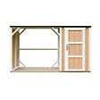 TIMBELA - Abri à bûches avec remise - l120 x L345 x H220 cm / 4,14 m² - Rangement extérieur pour bois de chauffage - TIMBELA M985-HARVEST HONEY - vignette