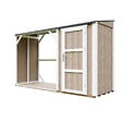 TIMBELA - Abri à bûches avec remise - l120 x L345 x H220 cm / 4,14 m² - Rangement extérieur pour bois de chauffage - TIMBELA M985-TERRA BROWN - vignette