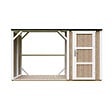 TIMBELA - Abri à bûches avec remise - l120 x L345 x H220 cm / 4,14 m² - Rangement extérieur pour bois de chauffage - TIMBELA M985-TERRA BROWN - vignette