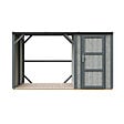 TIMBELA - Abri à bûches avec remise - l120 x L345 x H220 cm / 4,14 m² - Rangement extérieur pour bois de chauffage - TIMBELA M985-TUNDRA CAVERN - vignette