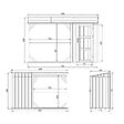 TIMBELA - Abri à bûches avec remise - l120 x L345 x H220 cm / 4,14 m² - Rangement extérieur pour bois de chauffage - TIMBELA M985-TUNDRA CAVERN - vignette