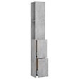 VIDAXL - vidaXL Armoire de bain gris béton 25x26,5x170 cm bois d'ingénierie - vignette