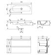 CERSANIT - Meuble salle de bain-80x37.5cm-Gain de place-Blanc Brillant-Moduo Slim - vignette