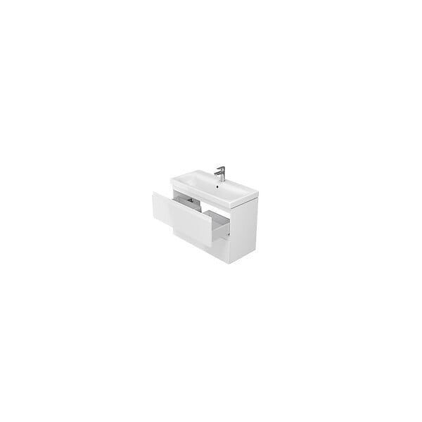 CERSANIT - Meuble salle de bain-80x37.5cm-Gain de place-Blanc Brillant-Moduo Slim - large