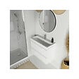 CERSANIT - Meuble salle de bain-80x37.5cm-Gain de place-Blanc Brillant-Moduo Slim - vignette