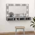 VIDAXL - vidaXL Armoire à miroir avec LED Sonoma gris 90x31,5x62 cm - vignette