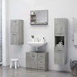 VIDAXL - vidaXL Miroir de salle de bain gris béton 60x10,5x45cm bois ingénierie - vignette