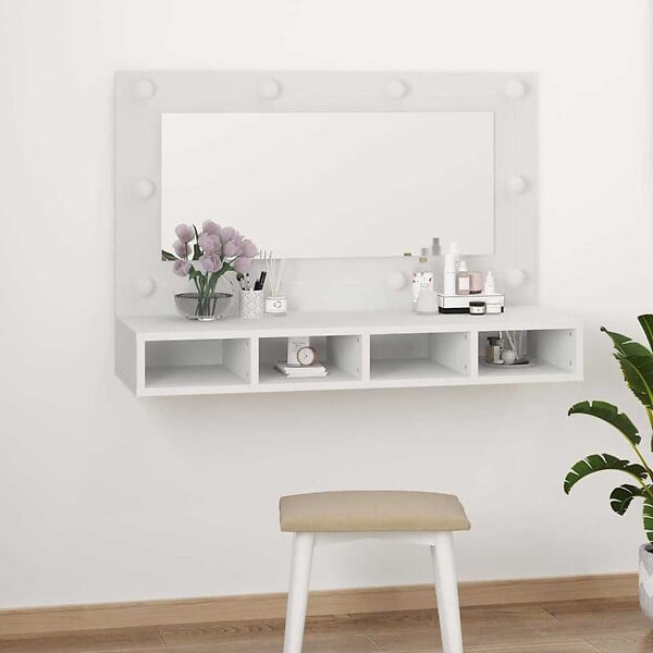VIDAXL - vidaXL Armoire à miroir avec LED blanc 90x31,5x62 cm - large