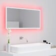 VIDAXL - vidaXL Miroir à LED de salle de bain Blanc 90x8,5x37 cm Acrylique - vignette
