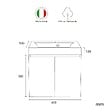KIAMAMI VALENTINA - Meuble De Salle De Bains 60Cm Gris Perle Avec Lavabo Blanc | Valentina - vignette