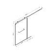 ALLIBERT - Pare-baignoire coulissant 140-200x150 cm redécoupable - Valse - vignette