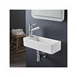 PLANETE BAIN - Lave-mains gain de place à suspendre 37 x 15 cm - robinet à gauche - Longine - vignette