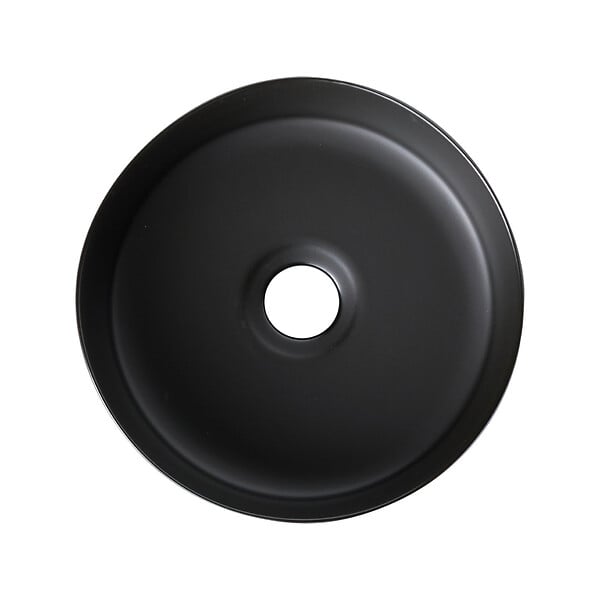 PLANETE BAIN - Vasque à poser ou lave mains diamètre 25 cm - Noir mat - Rebords fins - Jany - large