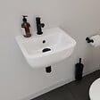 PLANETE BAIN - Lave mains en porcelaine pour WC à suspendre 40.5 cm avec trop plein - Confort - vignette