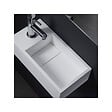 PLANETE BAIN - Lave-mains gain de place en solid surface sacramento 35 x 18 cm version gauche - vignette