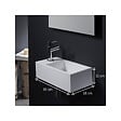 PLANETE BAIN - Lave-mains gain de place en solid surface sacramento 35 x 18 cm version gauche - vignette