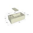 PLANETE BAIN - Lave-mains gain de place en solid surface sacramento 35 x 18 cm version gauche - vignette