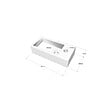 PLANETE BAIN - Lave mains rectangle design noir mat 38 cm - vignette