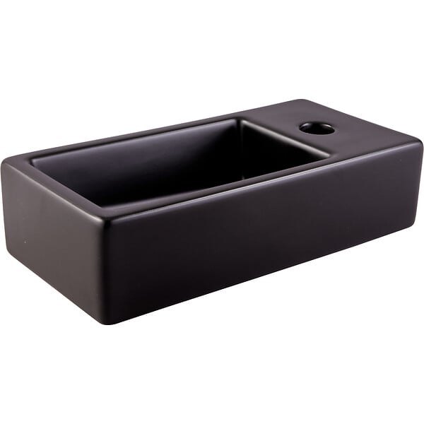 PLANETE BAIN - Lave mains rectangle design noir mat 38 cm - large