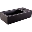 PLANETE BAIN - Lave mains rectangle design noir mat 38 cm - vignette
