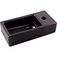 PLANETE BAIN - Lave mains rectangle design noir mat 38 cm - vignette