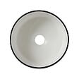 PLANETE BAIN - Vasque à poser ou lave mains diamètre 25 cm - Blanc liseré noir - Rebords fins - Jany - vignette